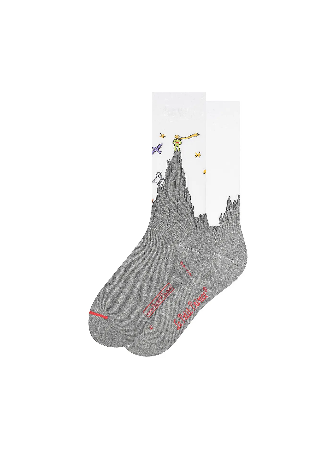 MUSEARTA | Herren Socken MOUNTAIN - DER KLEINE PRINZ grey-multi (40-46) | 